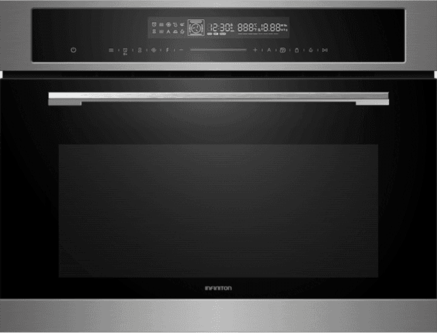 Full view of the built-in oven with touch control panel