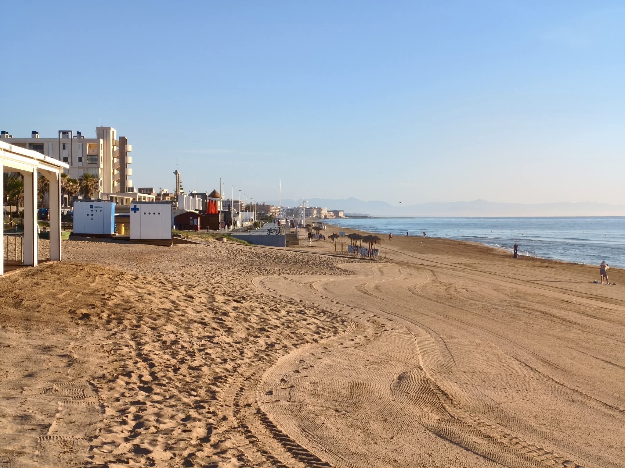 Wide sandy shore at La Mata beach